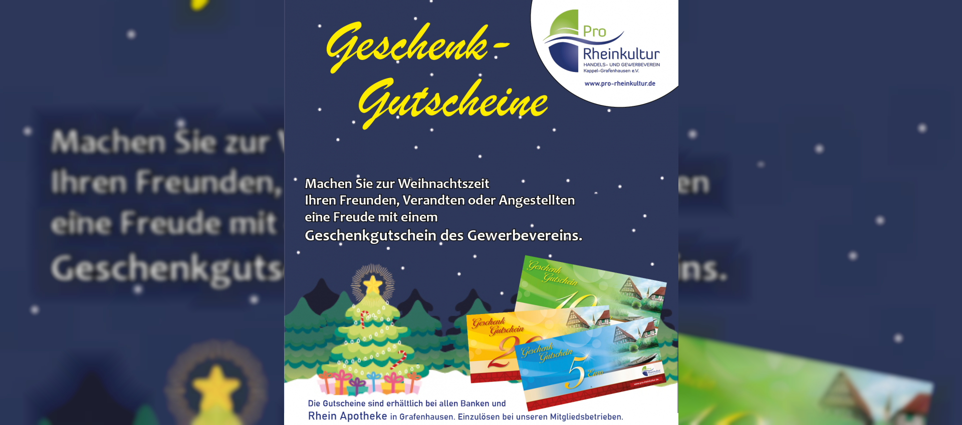 Zu Weihnachten ein Geschenkgutschein des Gewerbevereins Kappel-Grafenhausen